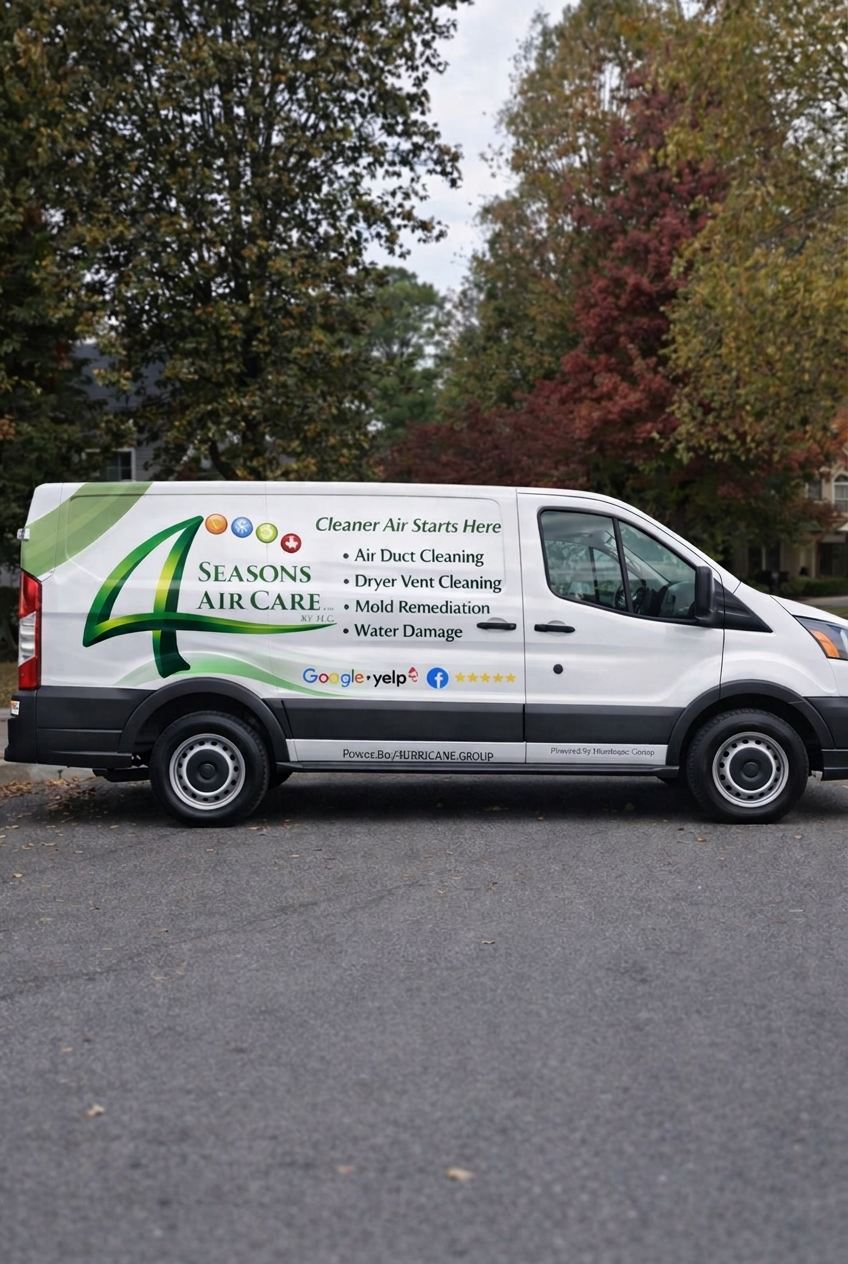 Air duct cleaning service in Roswell, GA Clean Duct Roswell air duct cleaning service van parked at a home in Roswell, Georgia